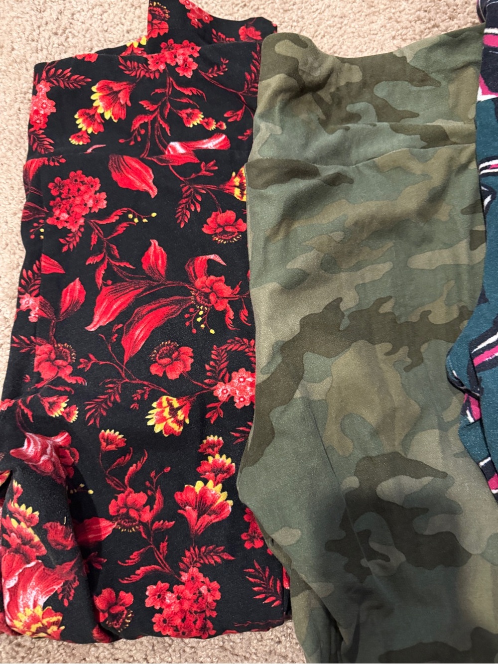 Assorted Printed plus leggins Bundle - Floral, Camo & Abstract Prints - Picture 2 of 5